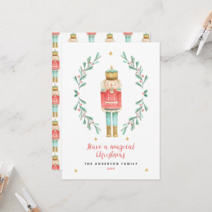 Nutcracker watercolor botanical cute Christmas