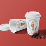 Nutcracker watercolor botanical cute Christmas Paper Cups<br><div class="desc">Nutcracker watercolor botanical cute Christmas festive holiday party cups</div>