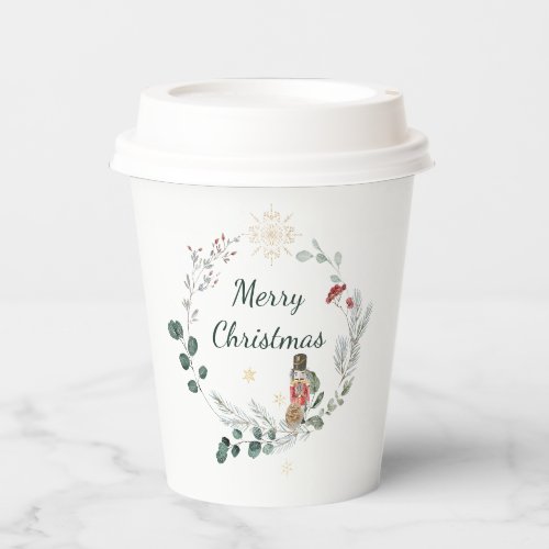 Nutcracker watercolor botanical cute Christmas  Paper Cups