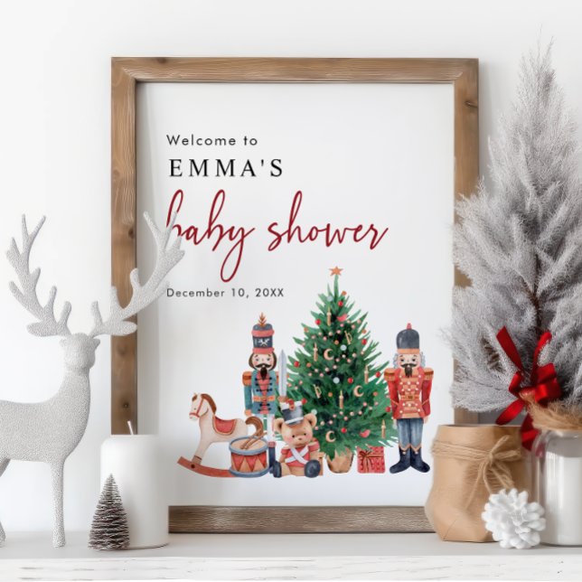 Nutcracker Welcome Sign (Nutcracker Baby Shower Sign)