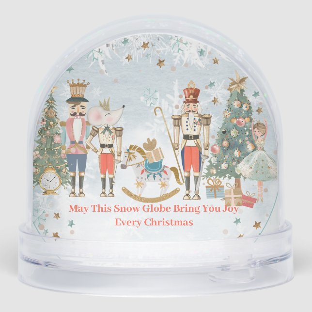 Nutcracker Whimsical Ballerina Christmas kids Snow Globe (Back)
