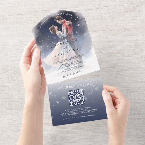 Nutcracker Whimsical Fairytale Winter Wedding All In One Invitation