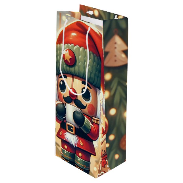 Nutcracker  wine gift bag (Front Angled)