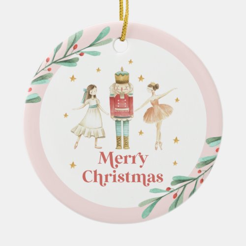 Nutcracker Winter Ballet Christmas Ceramic Ornament