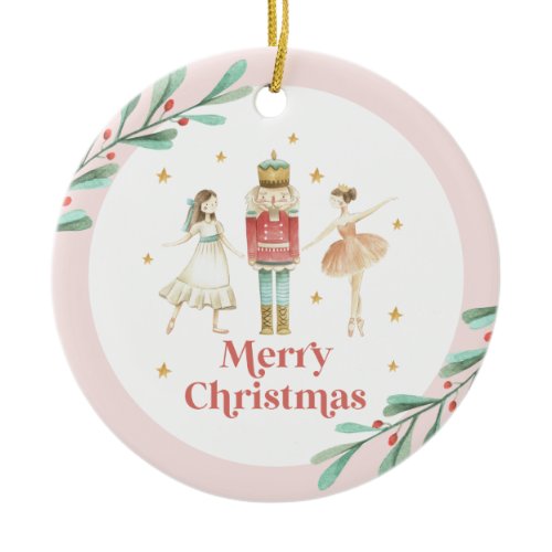 Nutcracker Winter Ballet Christmas Ceramic Ornament