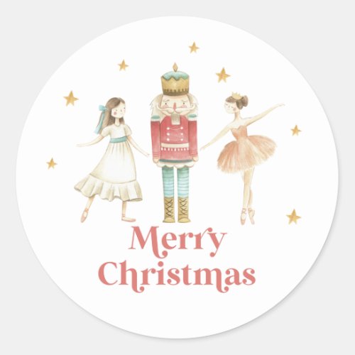 Nutcracker Winter Ballet Christmas Classic Round Sticker