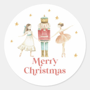 Nutcracker Winter Ballet Christmas Classic Round Sticker