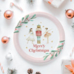 Nutcracker Winter Ballet Christmas Paper Plate<br><div class="desc">Nutcracker ballet winter snowflakes christmas party.</div>