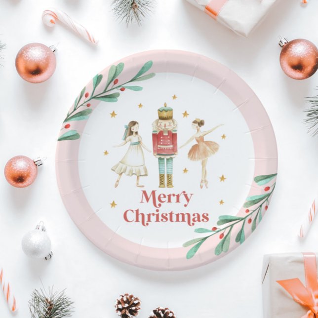 Nutcracker Winter Ballet Christmas Paper Plate (Creator Uploaded)