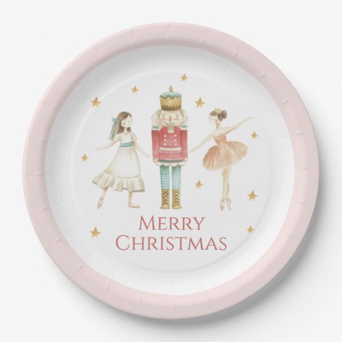 Nutcracker Winter Ballet Christmas Paper Plate