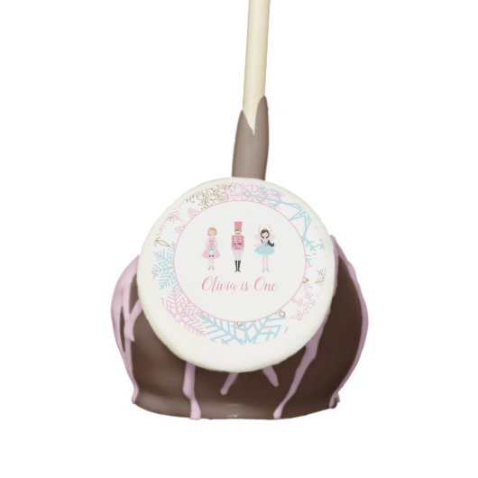 Nutcracker Winter Ballet Snowflake Birthday Cake Pops (Front)
