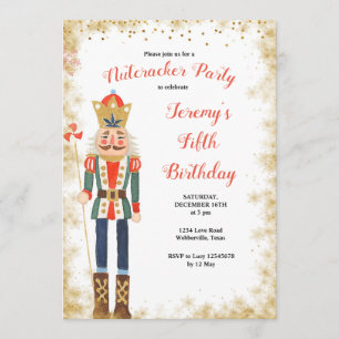 Nutcracker Winter Birthday Boy Invitation