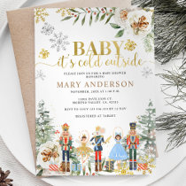 Nutcracker Winter It's Cold Outside Baby Shower Invitation