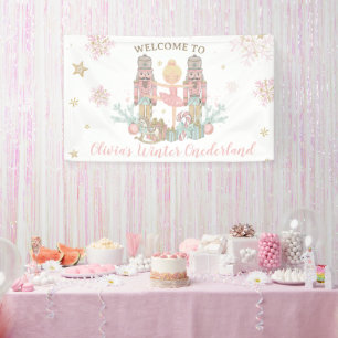 Nutcracker Winter Onederland 1st Birthday Backdrop Banner
