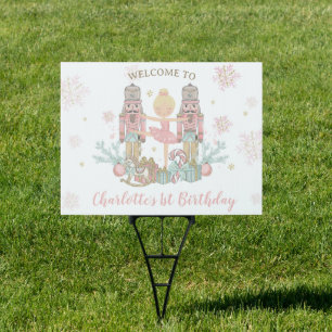 Nutcracker Winter Onederland 1st Birthday Yard Sign