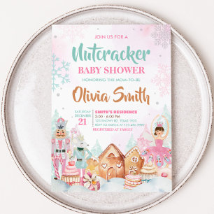 Nutcracker Winter Snowflakes Baby Shower Invitation