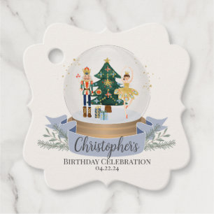 nutcracker winter wonderland birthday party favor tags