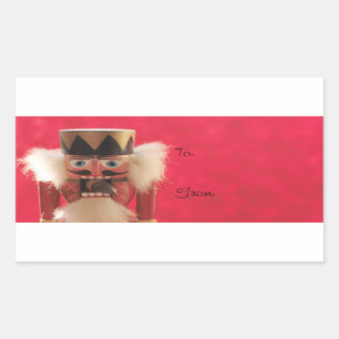 nutcracker with acorn gift tag stickers