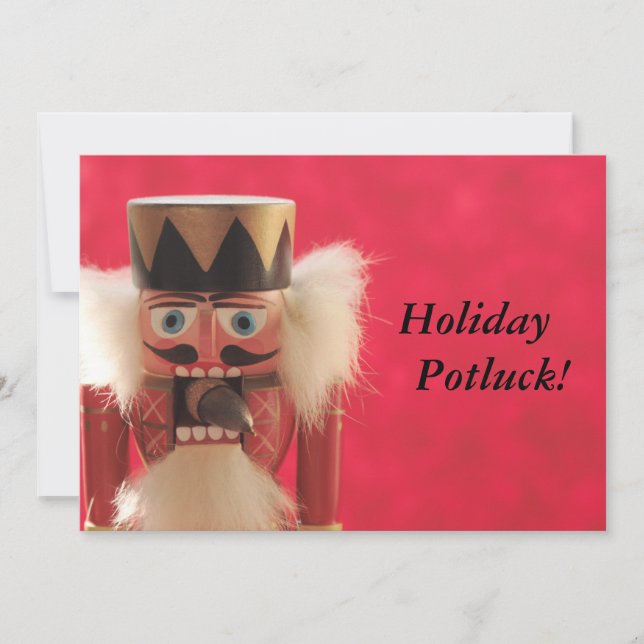 nutcracker with acorn potluck invitation (Front)