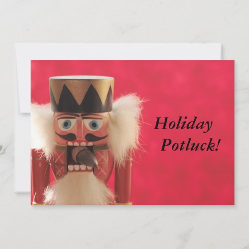 nutcracker with acorn potluck invitation