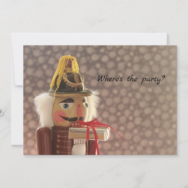 Nutcracker with silver gift invitation (Front)