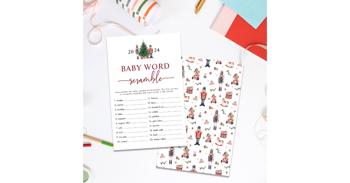 Nutcracker word scramble game zazzle
