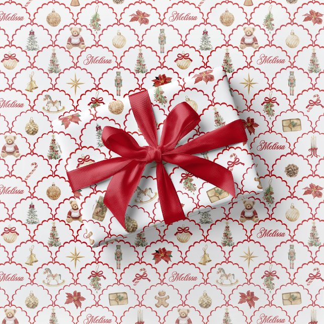 Nutcracker Wrapping Paper Festive Teddy Bear (Creator Uploaded)