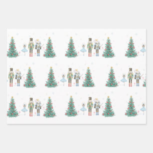 Nutcracker Wrapping Paper- Pastel and Festive Paper Sheets