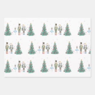 Nutcracker Wrapping Paper- Pastel and Festive Paper Sheets