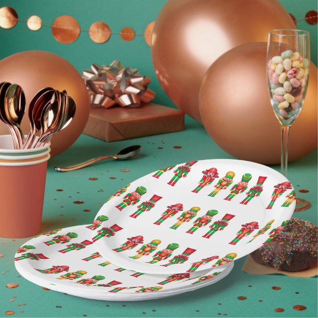 Nutcrackers Christmas decoration  Paper Plates (Multi)
