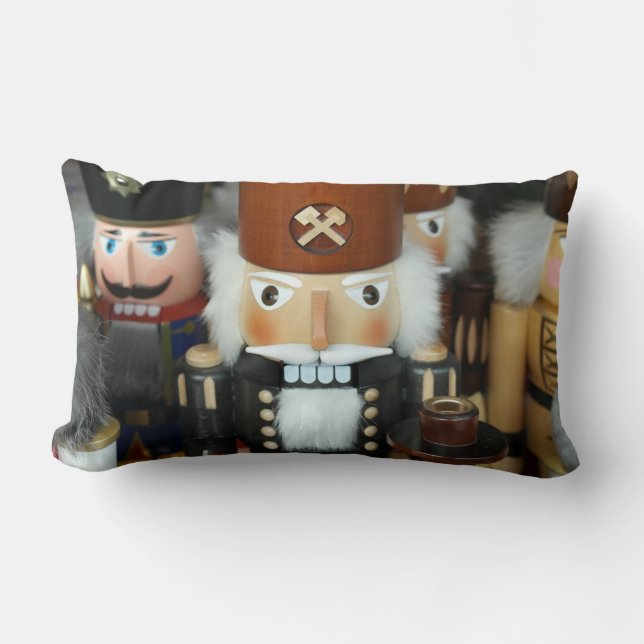 Nutcrackers Christmas Holiday Xmas Design Lumbar Pillow (Front)