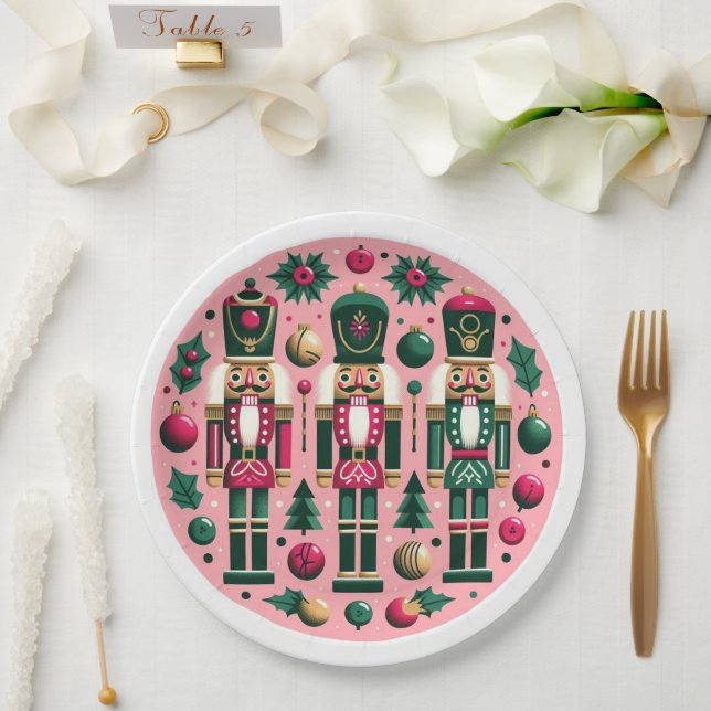 Nutcrackers Christmas Plate (Wedding)