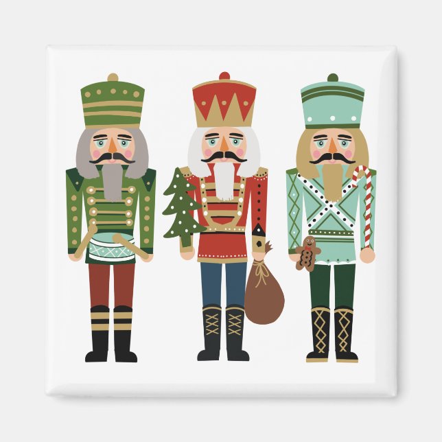 Nutcrackers Classic Christmas Magnet (Front)