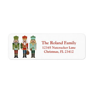 Nutcrackers Classic Christmas return address Label