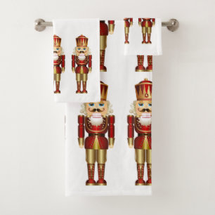 Nutcrackers Fun Christmas Holiday Bath Towel Set
