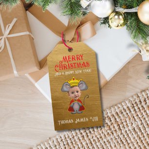 Nutcracker's Funny Mouse King Merry Christmas Gift Tags