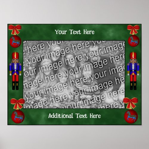 Nutcrackers Holiday Frame Create Your Own Photo Poster