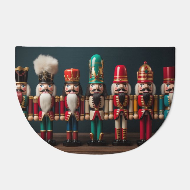 Nutcrackers in a row doormat (Front)