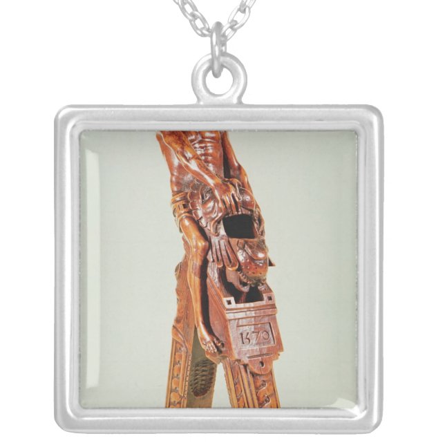 Nutcrackers in the form of a man silver plated necklace (Front)