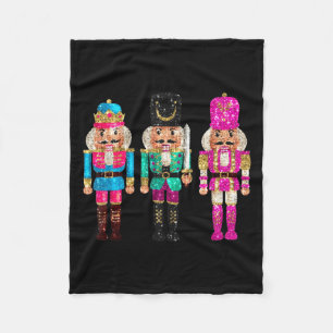 Nutcrackers Merry Christmas Funny Xmas Men Women Fleece Blanket