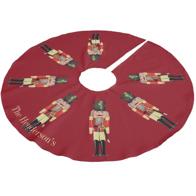 Nutcrackers Personalized Brushed Polyester Tree Skirt (Angled)