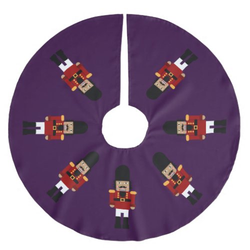 Nutcrackers Purple Background _ Tree Skirt