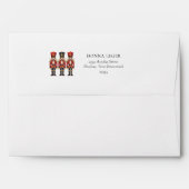 Nutcrackers Solder Christmas Return Address Envelope (Back (Top Flap))