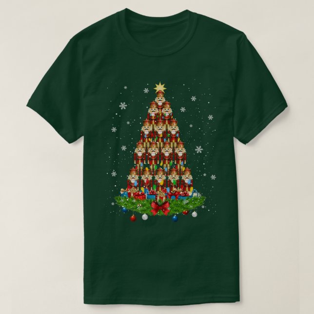 Nutcrackers Toy Christmas Tree Soldier  T-Shirt (Design Front)