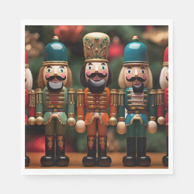 Nutcrackers with happy faces napkins (Front)