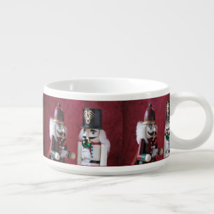 Nutcrackers with ornaments bowl