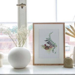 Nuthatch Bird Art Print