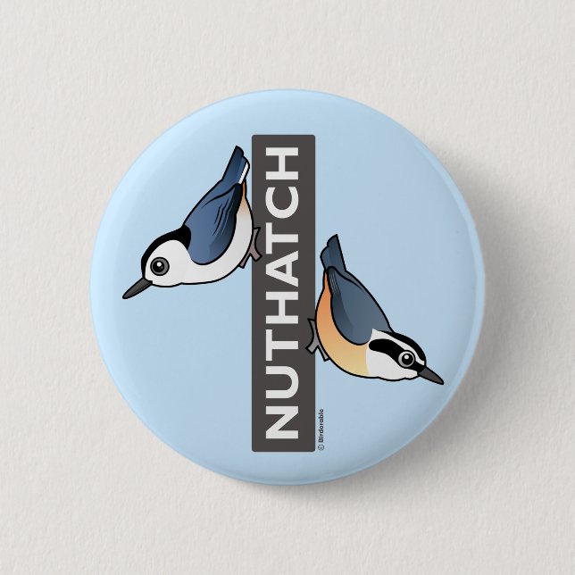Nuthatch Fan Button (Front)