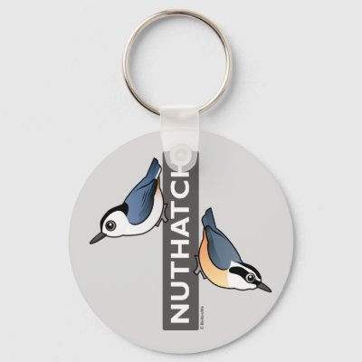 Nuthatch Fan Keychain