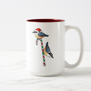Nuthatch Santa Two-Tone Coffee Mug